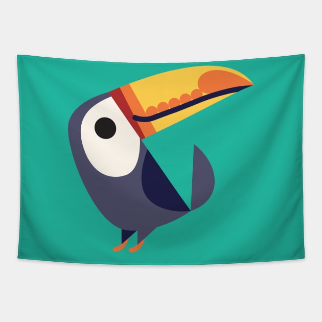 Tiny Toucan Tapestry by Mel Draws