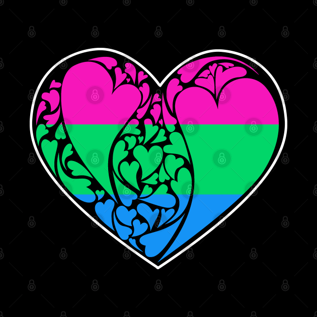 Polysexual Flag LGBT+ Heart by aaallsmiles