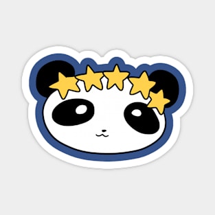 Star Crown Panda Face Magnet