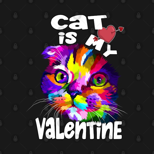 My Cat Is My Valentine Kitten Lover Valentine's Day 2021Gif by Marcekdesign