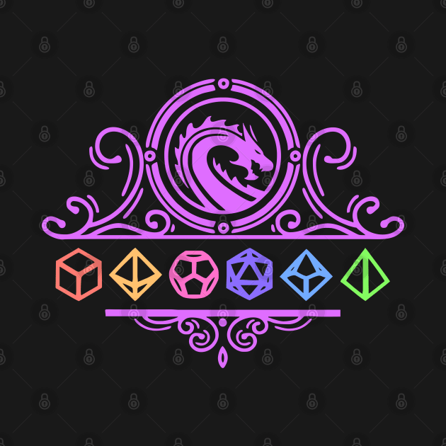 Rainbow Dragon Crest by MimicGaming