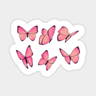 Pink cherry butterfly sticker pack Magnet