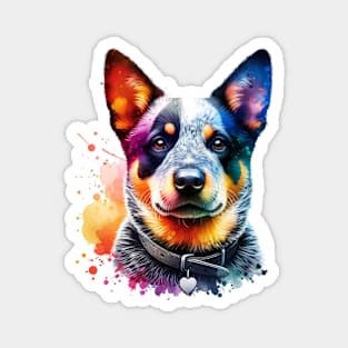 Watercolor Australian Cattle Dog Magnet