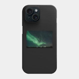 Northern Lights Aurora Borealis Dancing Over The Night Sky in Iceland Phone Case