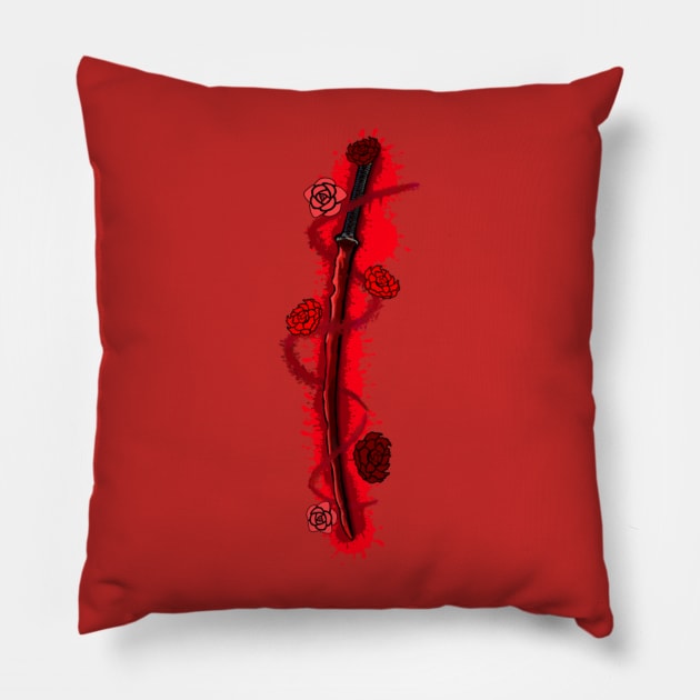 Rivers of Blood (Elden Ring) Pillow by SilverThorn