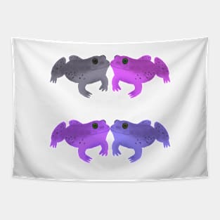 Bullfrog Buddies (Amethyst) Tapestry