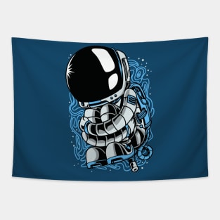 Astronaut Floating in Space Tapestry