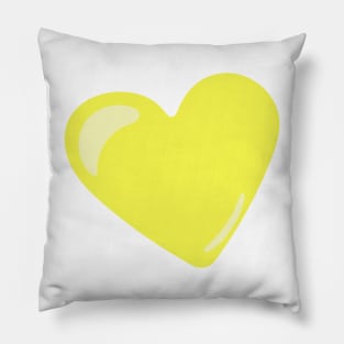 Yellow Heart Pillow