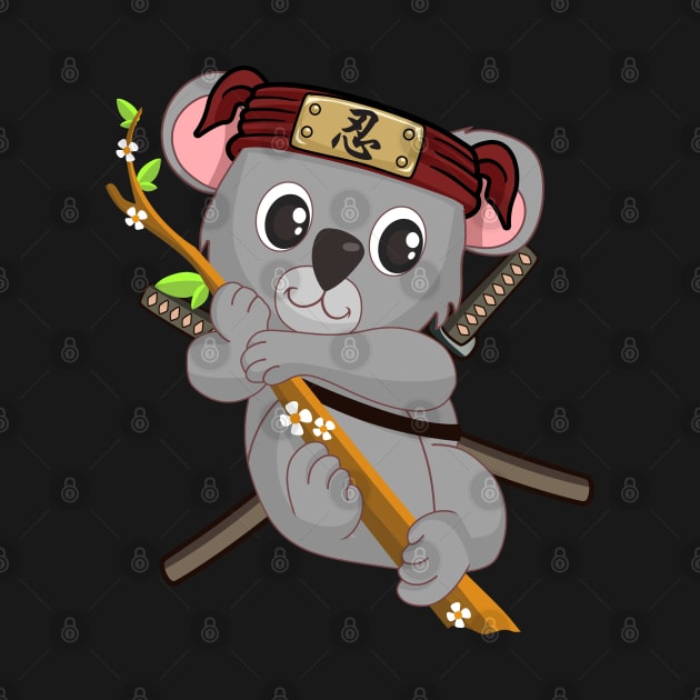 Chibi Anime Ninja Koala Bear Warrior by TheBeardComic