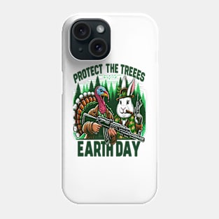 Rabbits Standoff: Armed Bunny and Turkey Phone Case