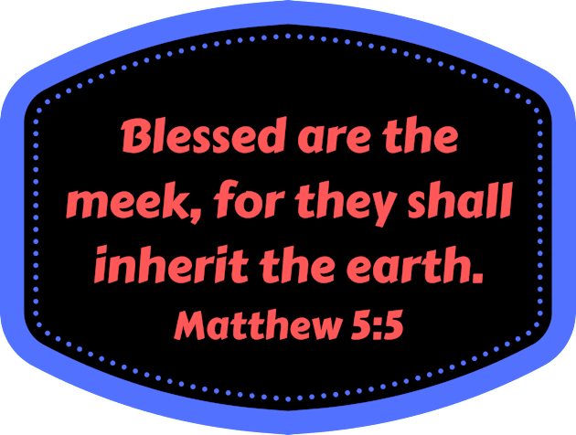 Bible Verse Matthew 5:5 Kids T-Shirt by Prayingwarrior