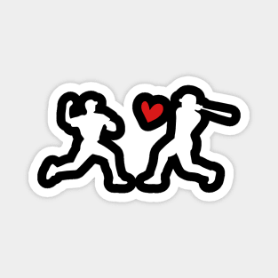 Baseball Lover Valentine's Day Design Magnet