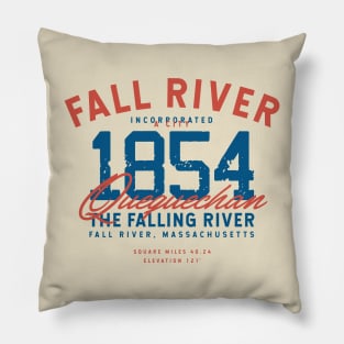 Fall River MA 1854 Quequechan Pillow