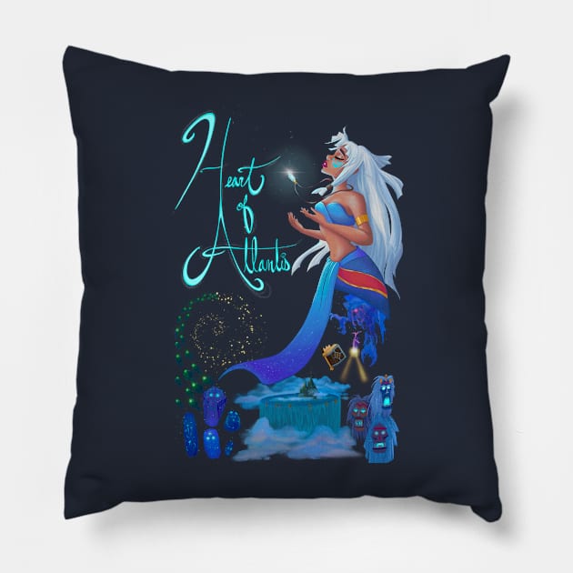 Heart of Atlantis Pillow by Wingedwarrior