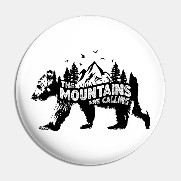 The Mountains Are Calling Pin by Kyandii