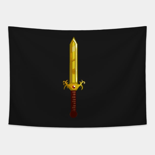 Gold Sword Tapestry by CatGirl101