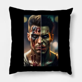 Zombie Two Face Pillow