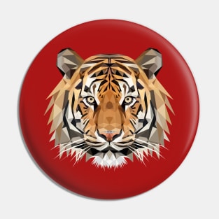 Tiger Low Poly Art Pin