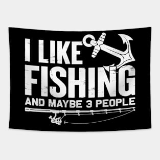 Fishing Is My Hobby And A Day Without Fishing Rod Funny Tapestry