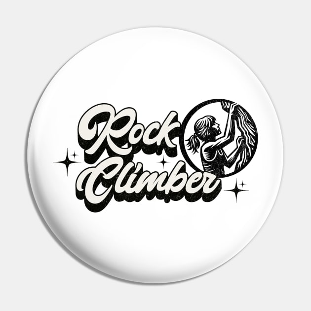 Girl Rock Mountain, Rock, Boulder or Wall Climber Pin by Danielleroyer