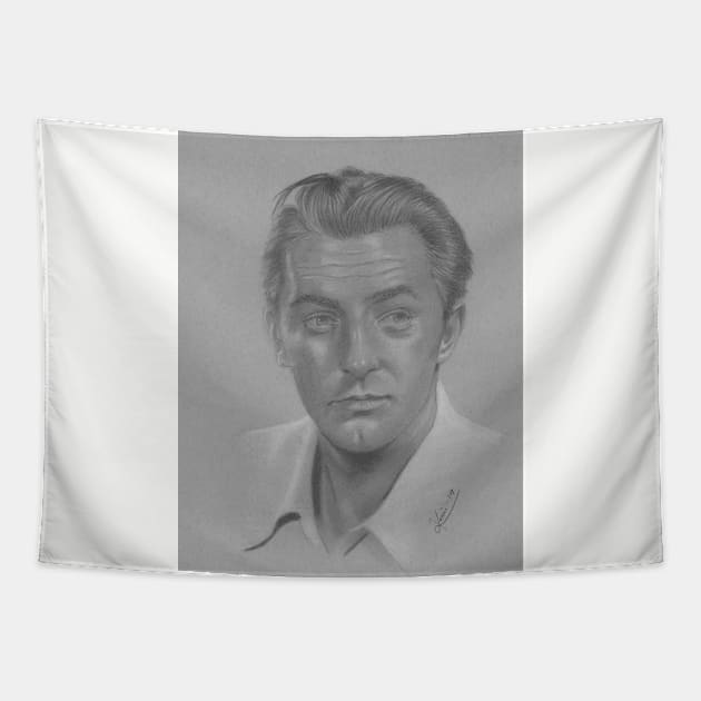 Robert Mitchum Tapestry by jkarenart