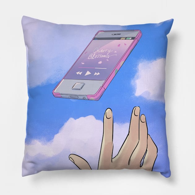 Aesthetic phone 00s Pillow by Laakiiart