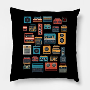 Speakers and boom boxes music lover Pillow