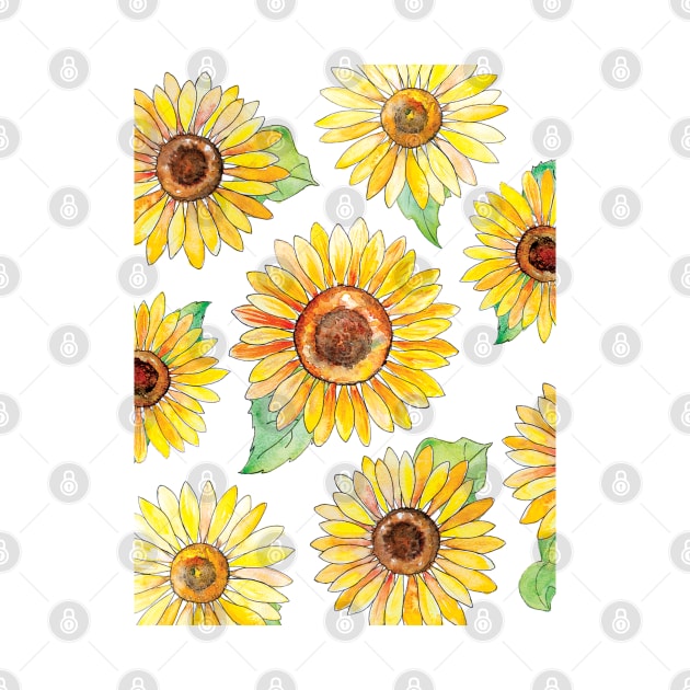 Watercolour Sunflowers by Dessi Designs