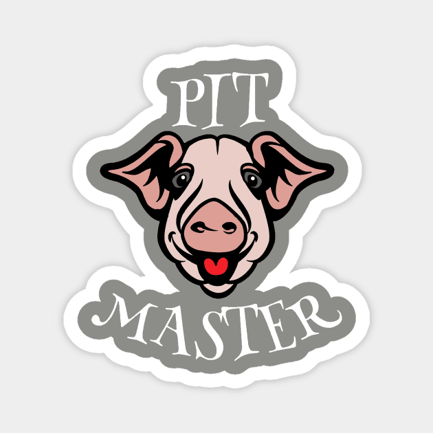 Bbq Pit Boys Pitmasters Pig White Magnet by Hoang Bich