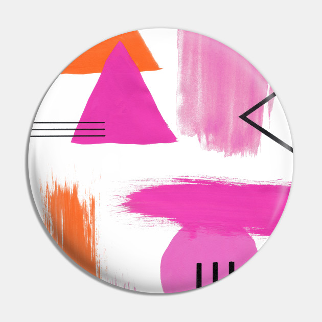 Abstract Composition In Pink And Orange Abstract Pin Teepublic Au