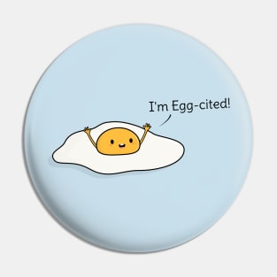 Cute and Funny Egg Pun T-Shirt Pin