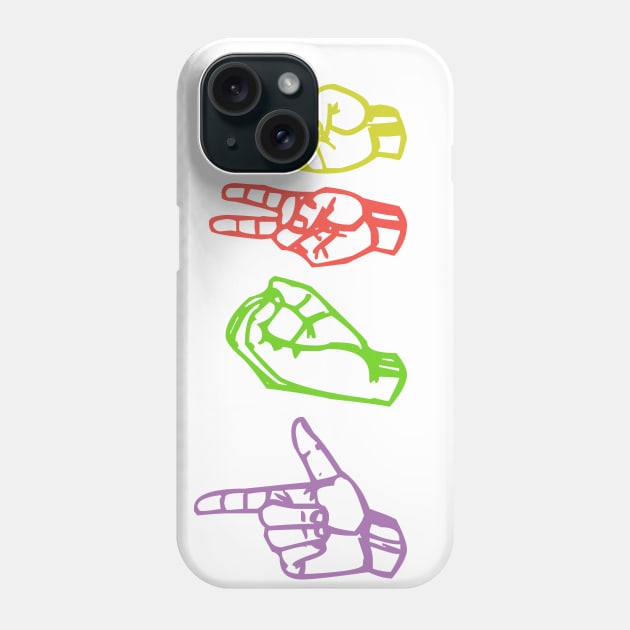 American sign language, Love Phone Case by chris@christinearnold.com