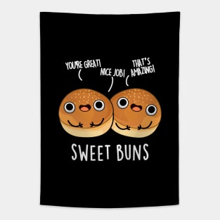 Sweet Buns Cute Baking Pun Tapestry