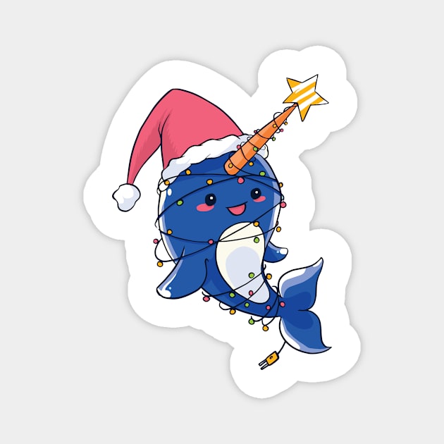 Christmas Narwhale Magnet by Babyborn