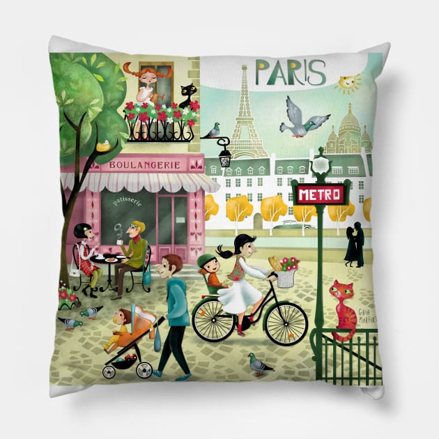 Paris Pillow by Gaiamarfurt