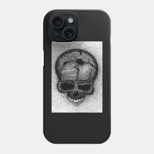Skull head with hand drawn style Phone Case