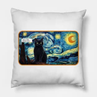 Starry Night Cat, Catnip Overdose Pillow