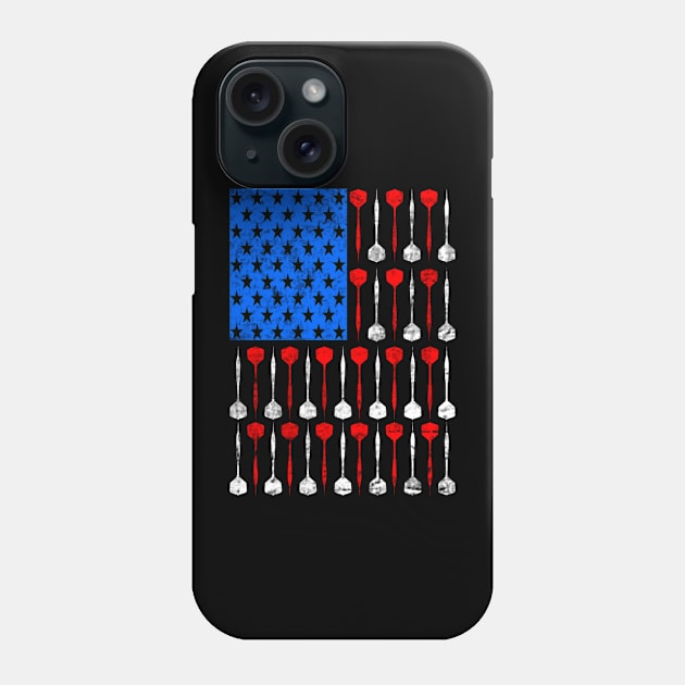 Darts Player USA Flag America Phone Case by Visual Vibes