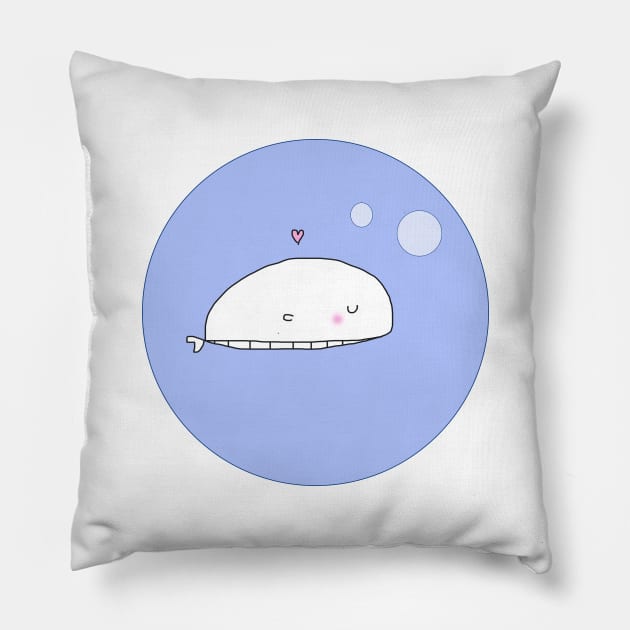 Whale in a Bubble Pillow by bjoushop