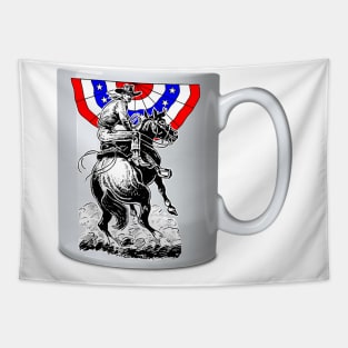 Patriot cowboy in mug Tapestry