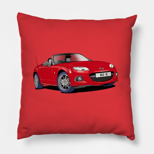 Mazda MX-5 Mk.3 Pillow by Webazoot