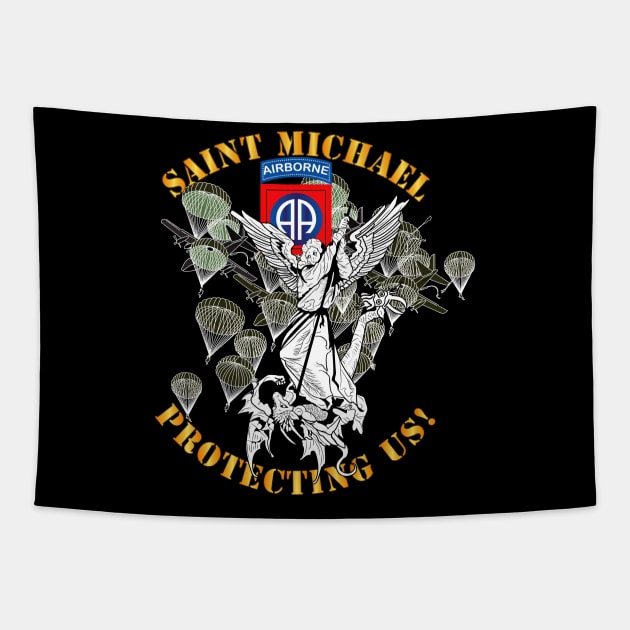 82nd Airborne Div - Saint Michael - Protecting Us - Mass Tapestry by twix123844