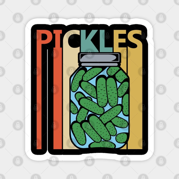 Vintage pickles Lover Gift Magnet by GWENT