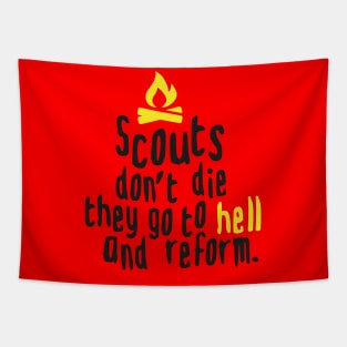 Scouts don't die (black) Tapestry