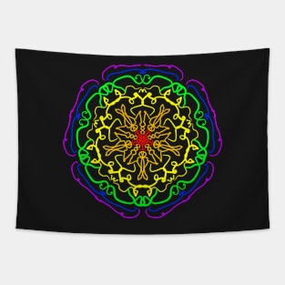 Glowing Rainbow Tapestry