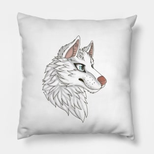 White Husky Pillow