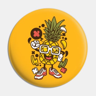 Revolutionary hipster pineapple Pin