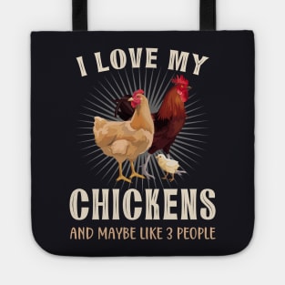 I love my Chickens Chicken Coop Gift Tote