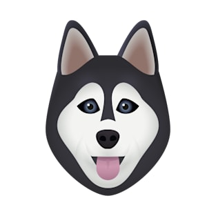 Sweet husky dog face printed T-Shirt