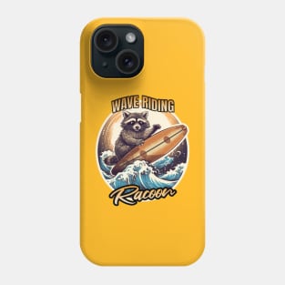 Wave Riding Racoon Phone Case